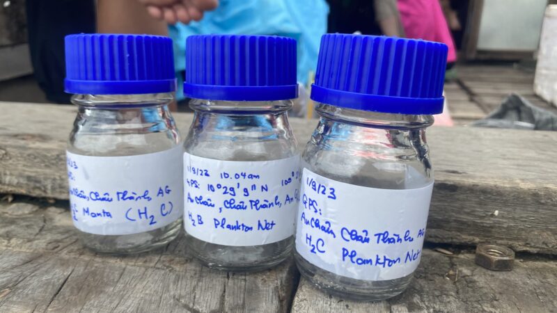 Water sample in Mekong Delta